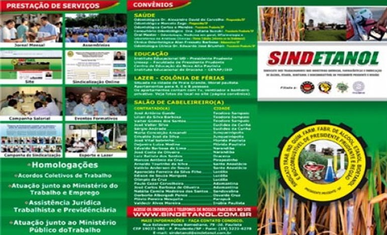 Sindetanol utiliza novo material de divulgação do sindicato