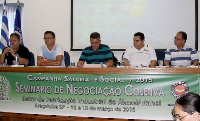 Sindetanol participa do seminário de negociação coletiva do setor da fabricação de etanol