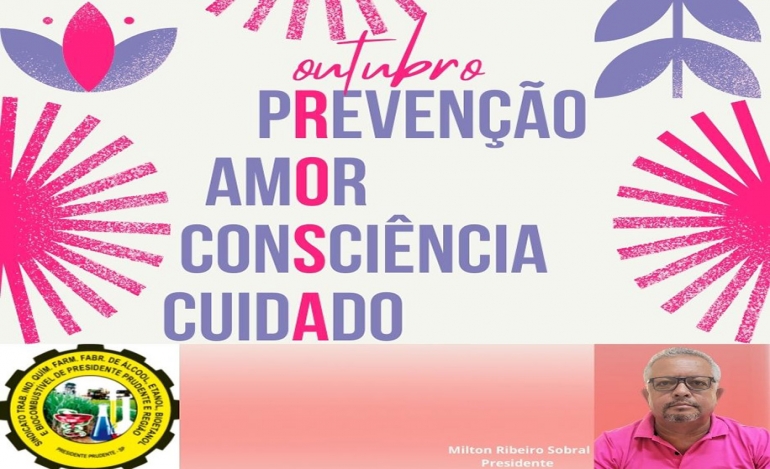 OUTUBRO ROSA - TEMPO DE PREVENÇÃO E COMBATE AO CÂNCER