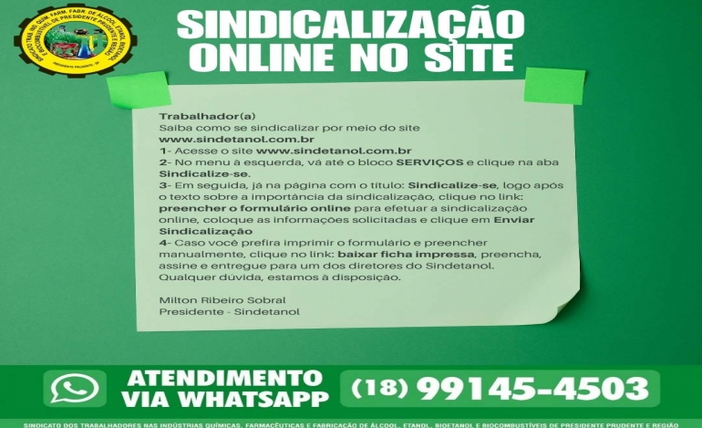 PALAVRA DO PRESIDENTE