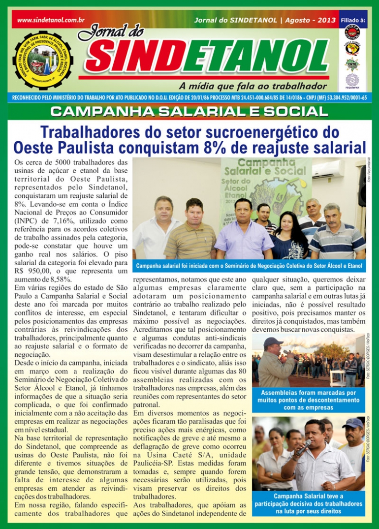 Jornal do Sindicato - Agosto/2013