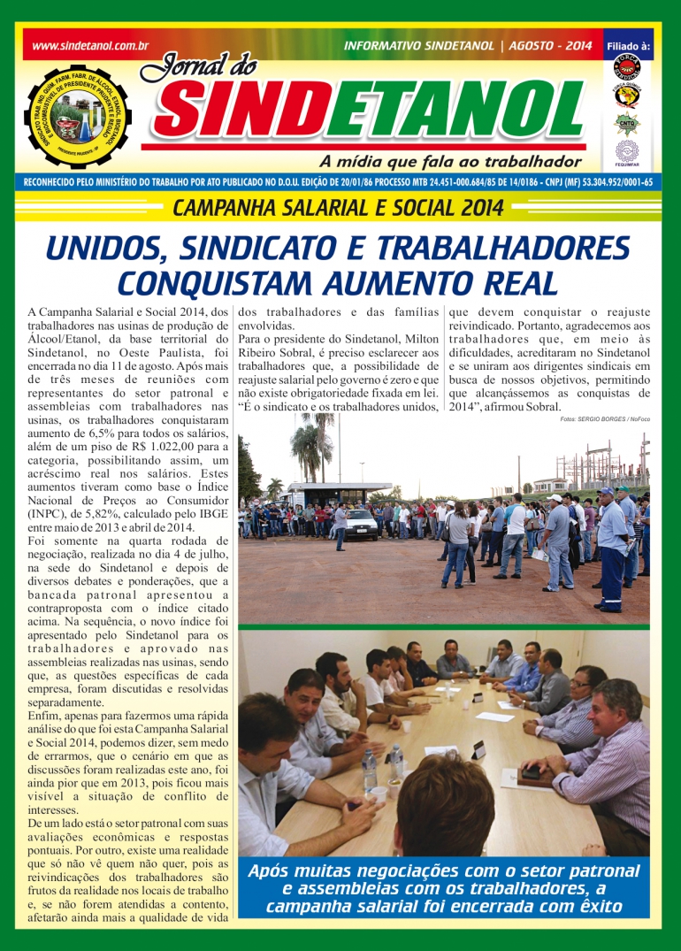 Jornal do Sindicato - Agosto/2014