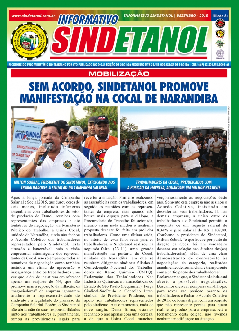 Jornal do Sindicato - Dezembro/2015