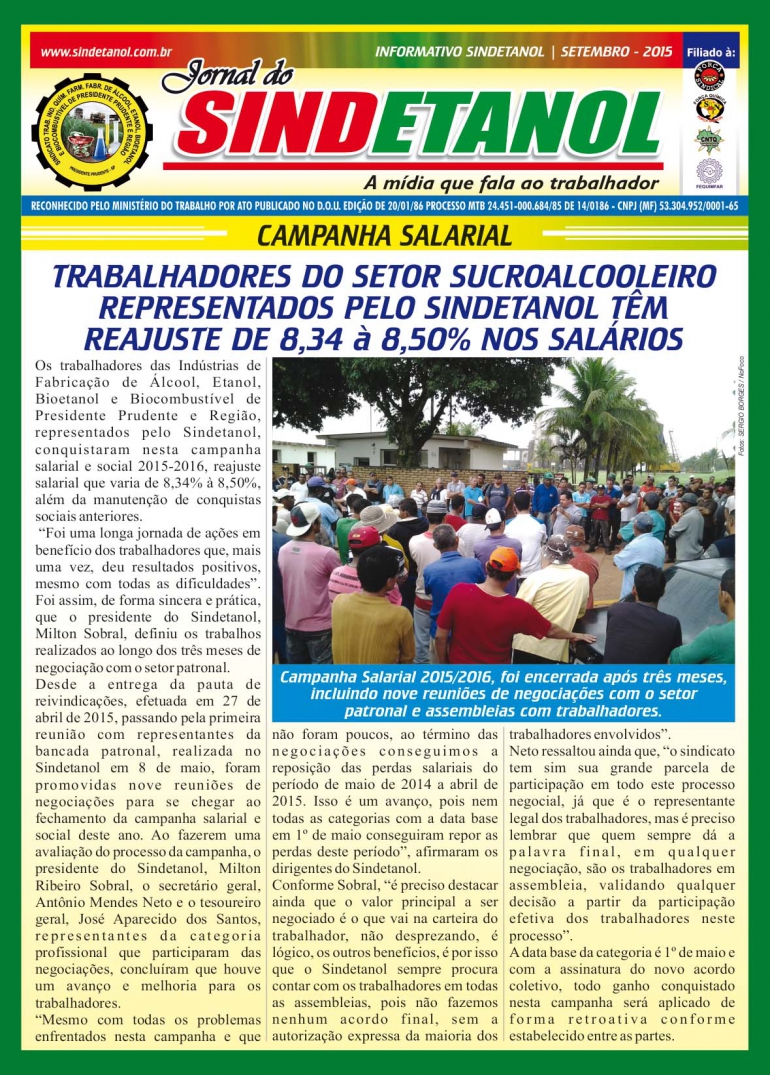 Jornal do Sindicato - Setembro/2015