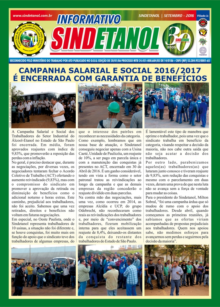Jornal do Sindicato - Setembro/2016