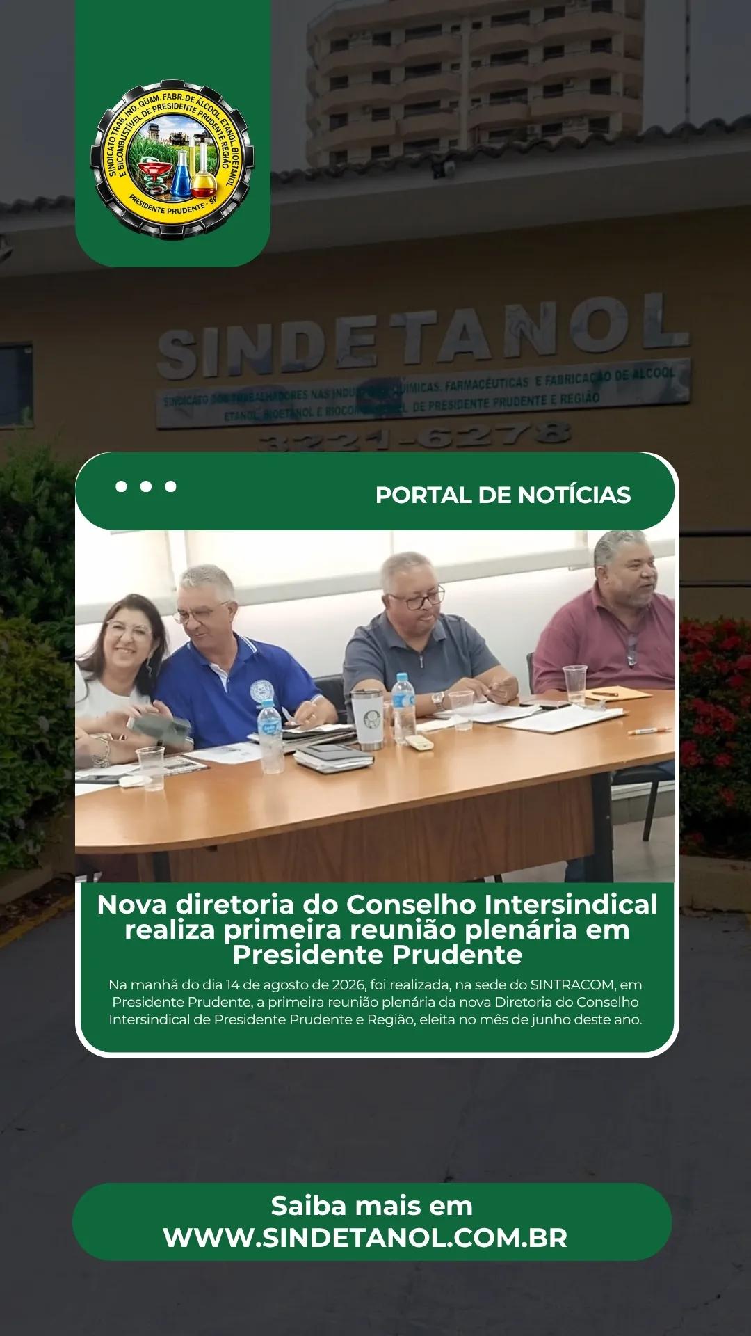 Nova diretoria do Conselho Intersindical realiza primeira reunião plenária em Presidente Prudente